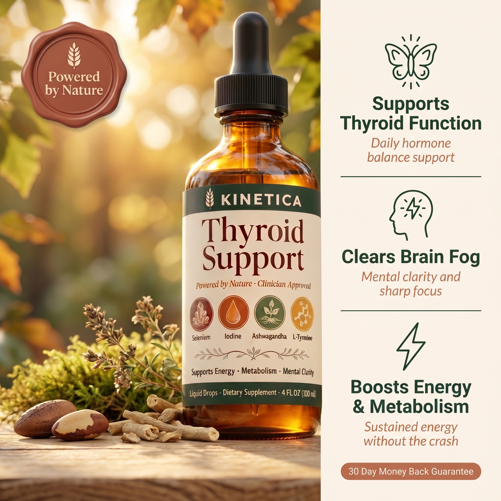 Kinetica Premium Thyroid Support Liquid Drops